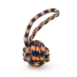 zoomag.bg Плетена топка от памучно въже с 1 дръжка 24 см