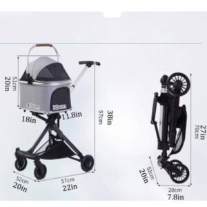 zoomag.bg Количка за домашни любимци FANCY с подвижен кош